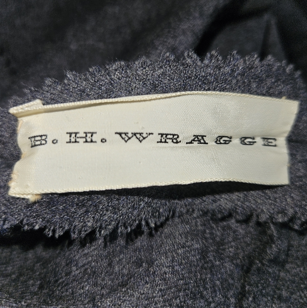 Vintage B.H. Wragge 1950's Gray Wool Sheath Dress… - image 7